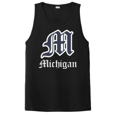 Michigan M Detroit D Logo PosiCharge Competitor Tank