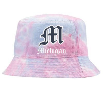 Michigan M Detroit D Logo Tie-Dyed Bucket Hat