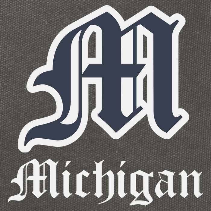 Michigan M Detroit D Logo Cotton Canvas Backpack