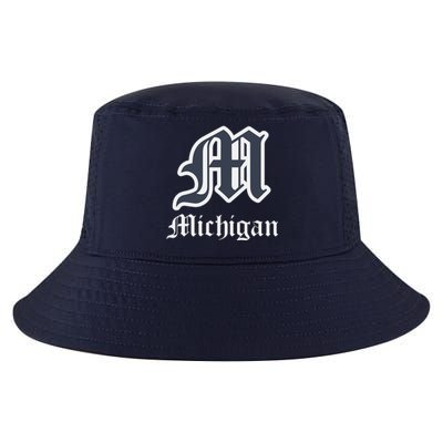 Michigan M Detroit D Logo Cool Comfort Performance Bucket Hat