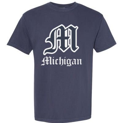 Michigan M Detroit D Logo Garment-Dyed Heavyweight T-Shirt