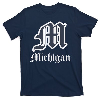 Michigan M Detroit D Logo T-Shirt