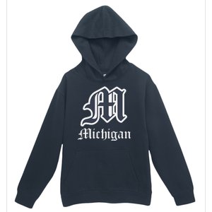 Michigan M Detroit D Logo Urban Pullover Hoodie