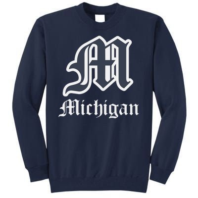 Michigan M Detroit D Logo Tall Sweatshirt