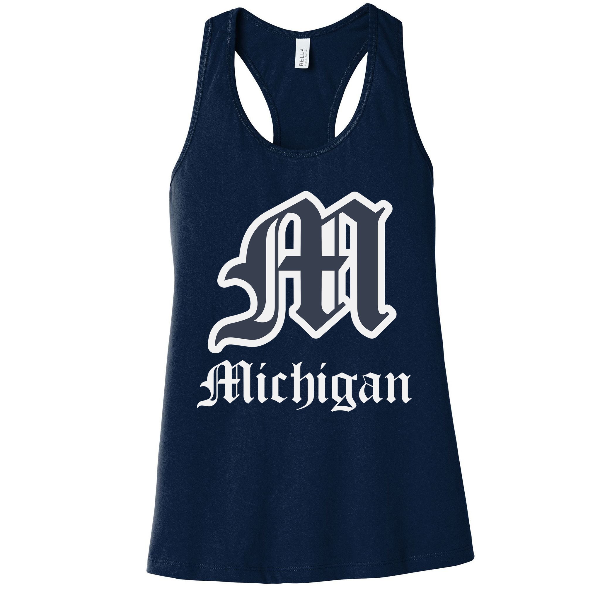 Michigan M Detroit D Logo Womens Tank Top