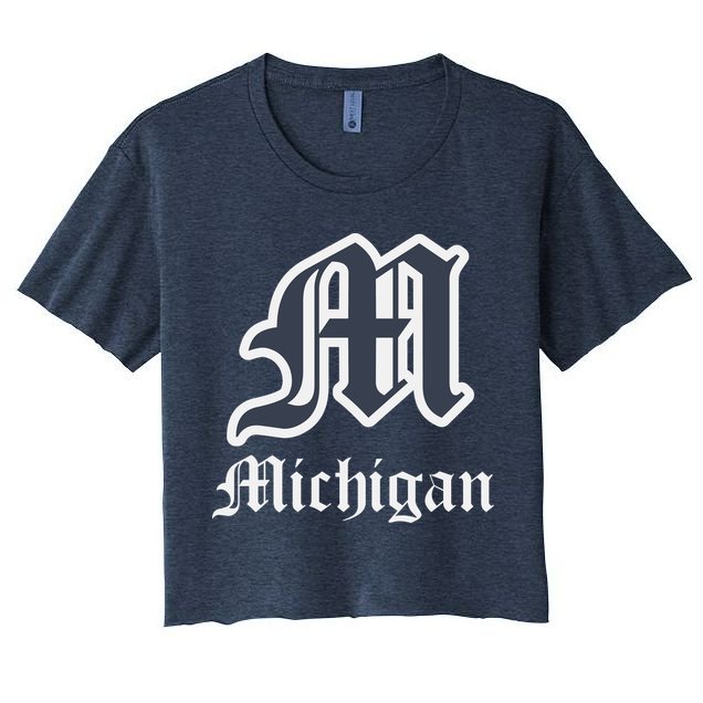 Michigan M Detroit D Logo Crop Top