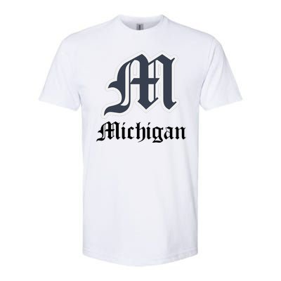 Michigan M Detroit D Logo Softstyle CVC T-Shirt