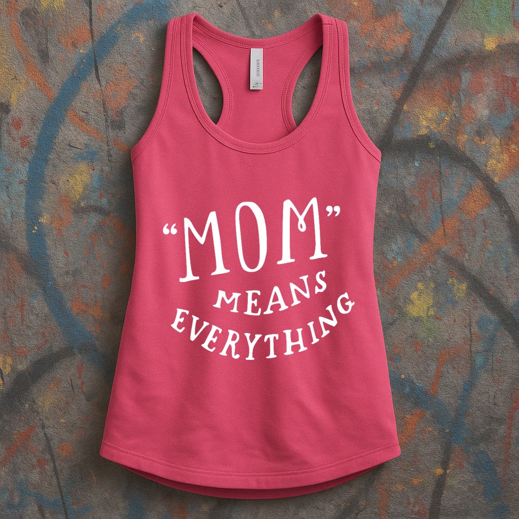 Mom Means Everything Womens Tank Top