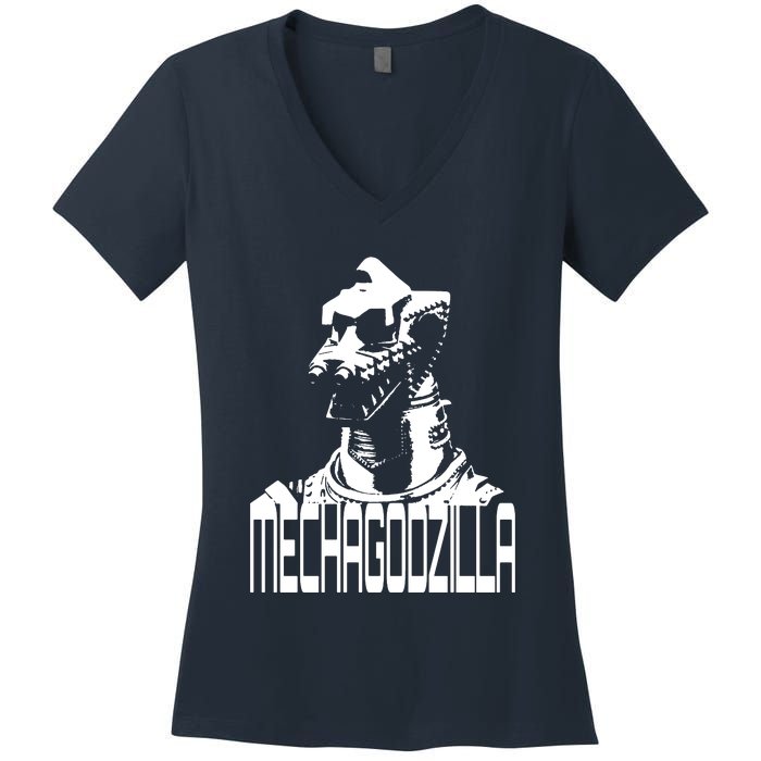 Mechagodzilla Women's V-Neck T-Shirt