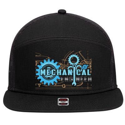 Men Mechanical Engineer For Engineer Student Engineering 7 Panel Mesh Trucker Snapback Hat