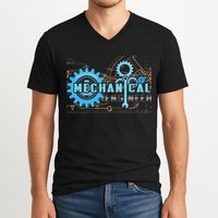 Men Mechanical Engineer For Engineer Student Engineering V-Neck T-Shirt