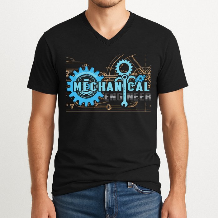 Men Mechanical Engineer For Engineer Student Engineering V-Neck T-Shirt