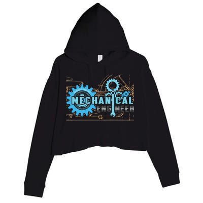 Men Mechanical Engineer For Engineer Student Engineering Crop Fleece Hoodie