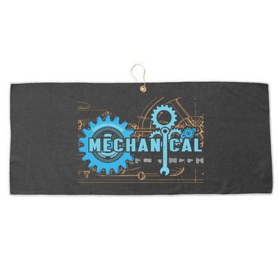 Men Mechanical Engineer For Engineer Student Engineering Large Microfiber Waffle Golf Towel