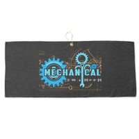 Men Mechanical Engineer For Engineer Student Engineering Large Microfiber Waffle Golf Towel