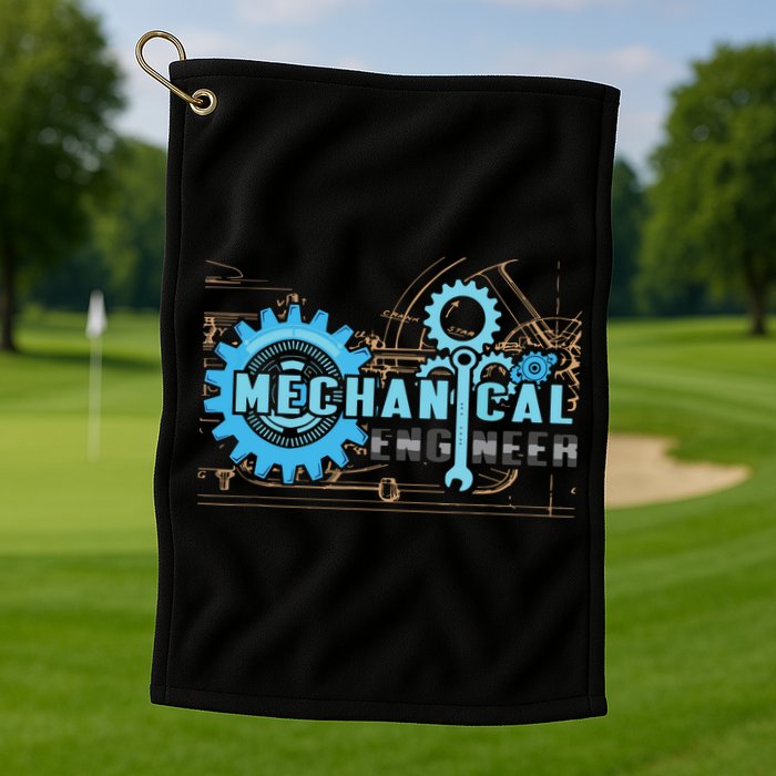 Men Mechanical Engineer For Engineer Student Engineering Golf Towel