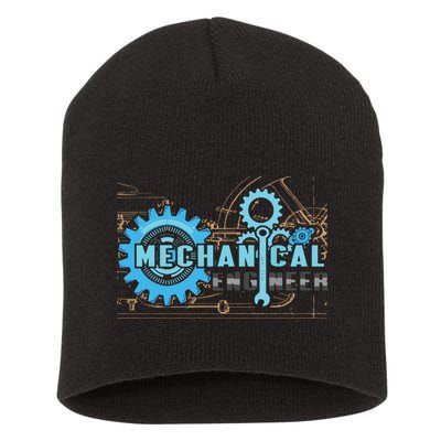 Men Mechanical Engineer For Engineer Student Engineering Short Acrylic Beanie