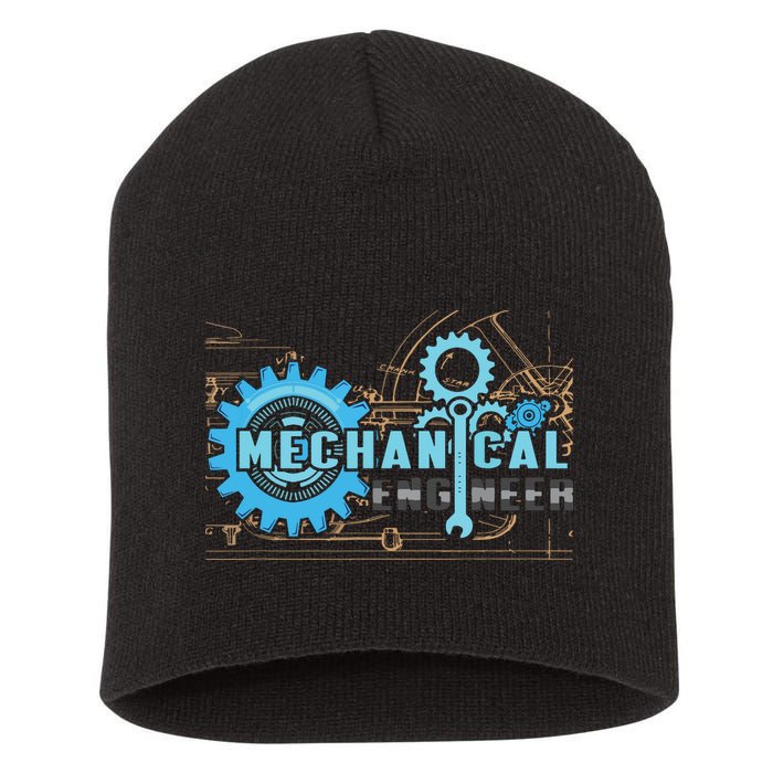 Men Mechanical Engineer For Engineer Student Engineering Short Acrylic Beanie