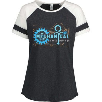 Men Mechanical Engineer For Engineer Student Engineering Enza Ladies Jersey Colorblock Tee