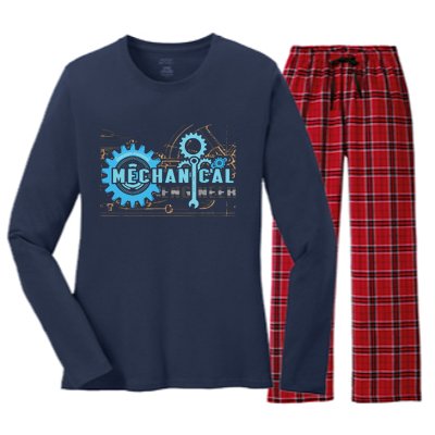 Men Mechanical Engineer For Engineer Student Engineering Women's Long Sleeve Flannel Pajama Set 