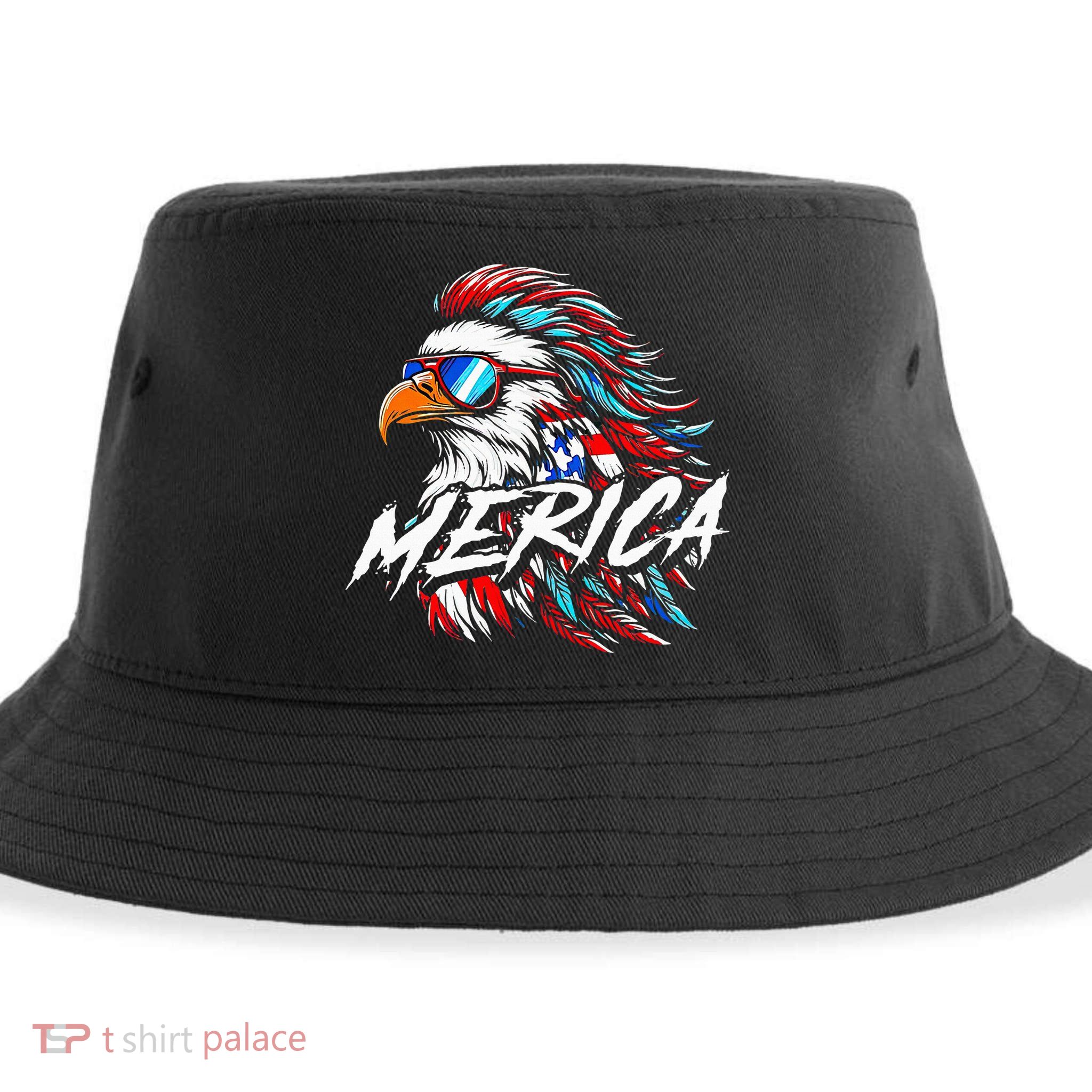 Merica Mullet Eagle Funny 4th Of July Sustainable Bucket Hat