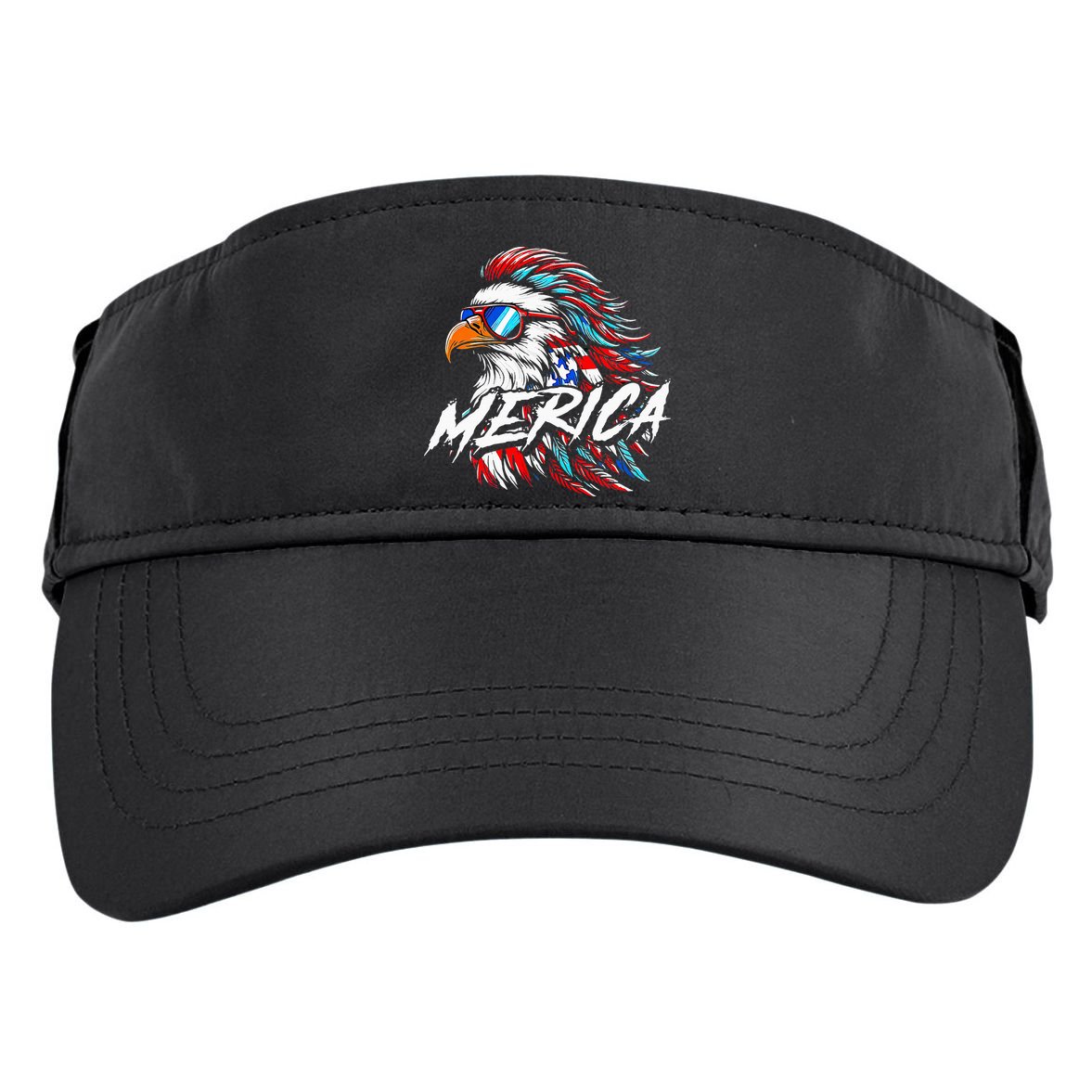 Merica Mullet Eagle Funny 4th Of July Adult Drive Performance Visor