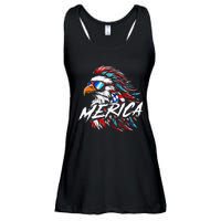 Merica Mullet Eagle Funny 4th Of July Ladies Essential Flowy Tank