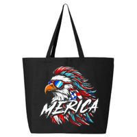 Merica Mullet Eagle Funny 4th Of July 25L Jumbo Tote