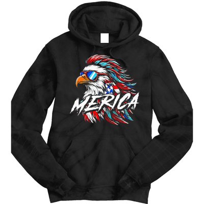 Merica Mullet Eagle Funny 4th Of July Tie Dye Hoodie