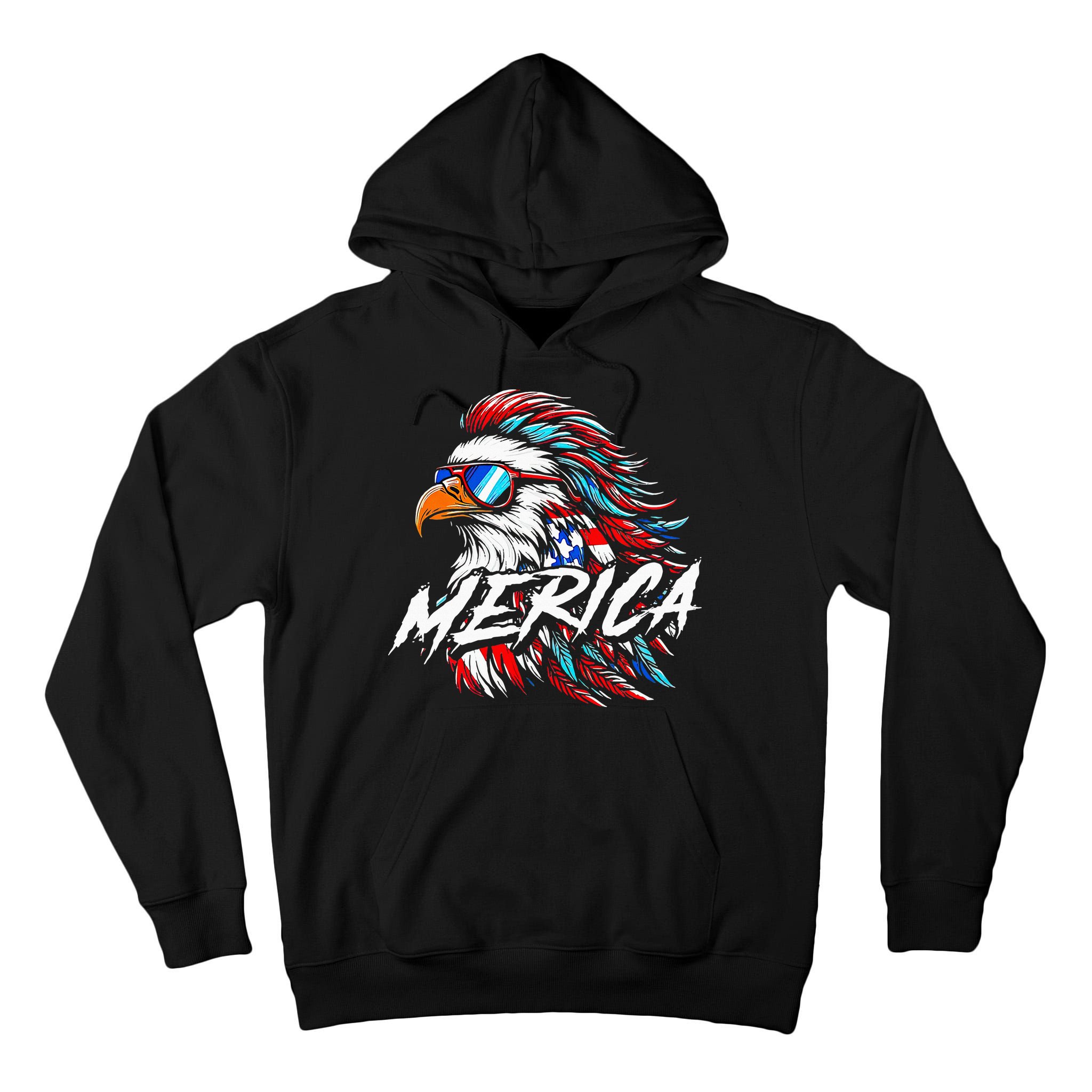 Merica Mullet Eagle Funny 4th Of July Tall Hoodie