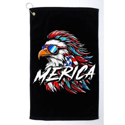 Merica Mullet Eagle Funny 4th Of July Golf Towel