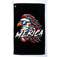 Merica Mullet Eagle Funny 4th Of July Golf Towel