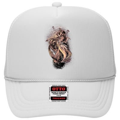 Mermaid High Crown Mesh Back Trucker Hat