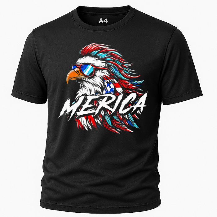 Merica Mullet Eagle Funny 4th Of July Performance Shirt