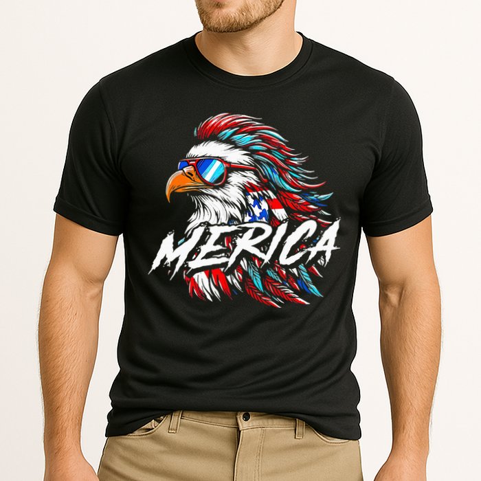 Merica Mullet Eagle Funny 4th Of July Performance Shirt