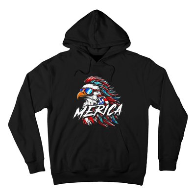 Merica Mullet Eagle Funny 4th Of July Hoodie