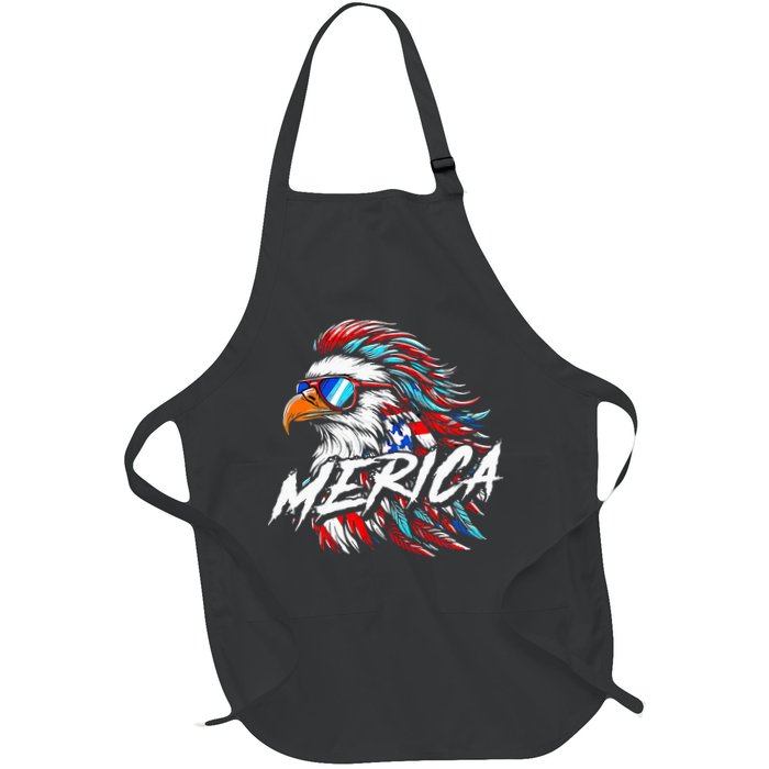Merica Mullet Eagle Funny 4th Of July Apron