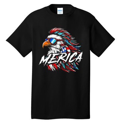 Merica Mullet Eagle Funny 4th Of July Tall T-Shirt