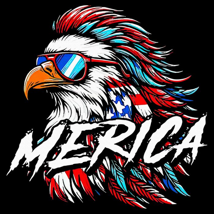 Merica Mullet Eagle Funny 4th Of July Poster