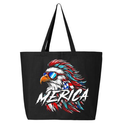 Merica Mullet Eagle Funny 4th Of July 25L Jumbo Tote