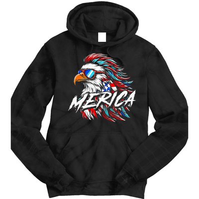 Merica Mullet Eagle Funny 4th Of July Tie Dye Hoodie
