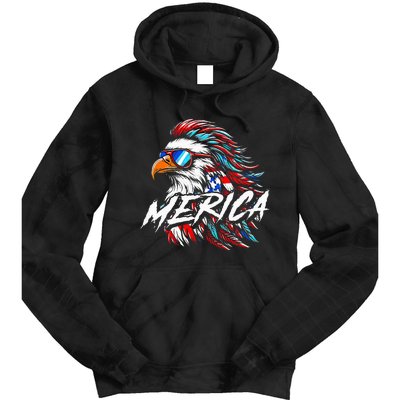 Merica Mullet Eagle Funny 4th Of July Tie Dye Hoodie