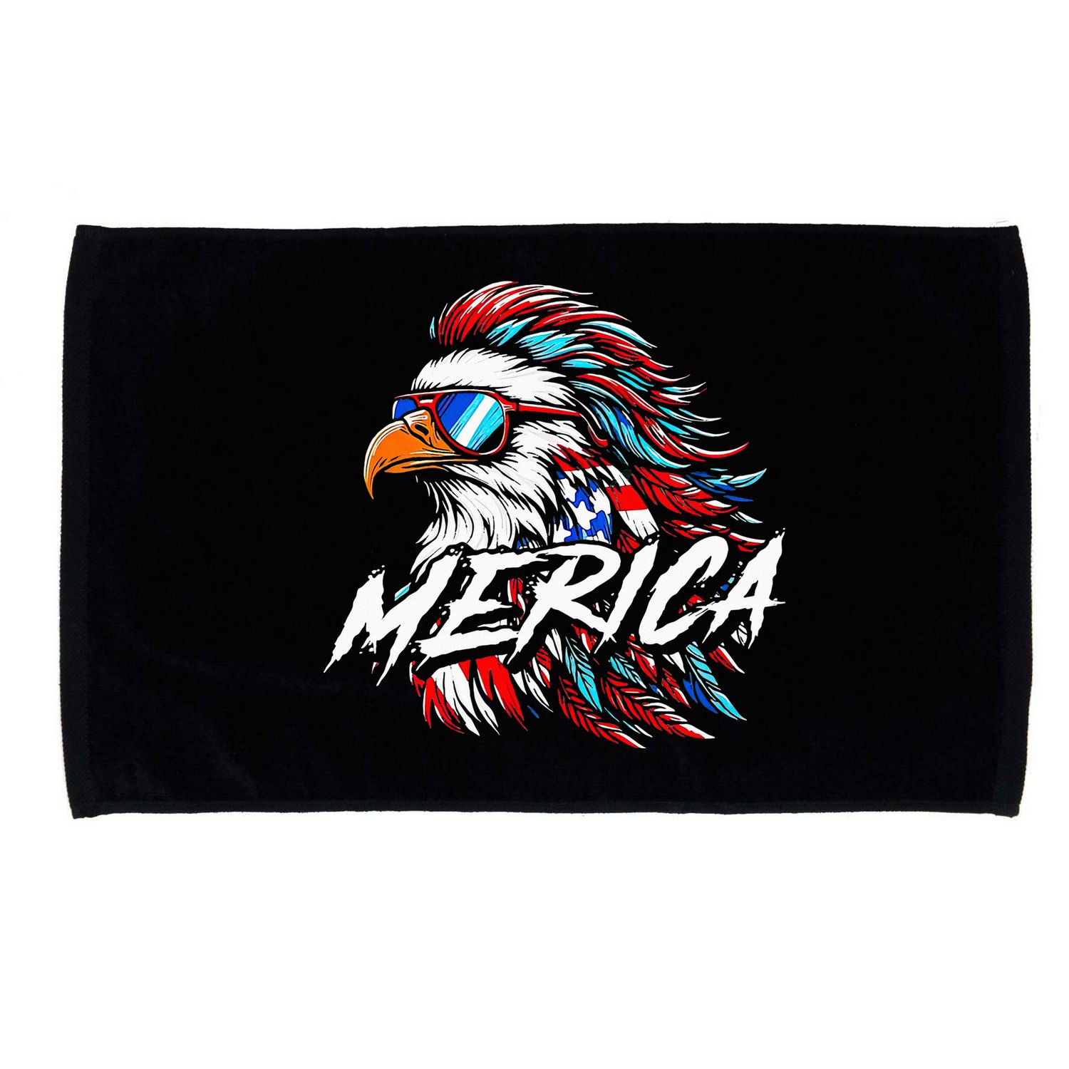 Merica Mullet Eagle Funny 4th Of July Microfiber Hand Towel