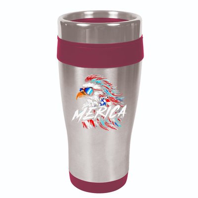 Merica Mullet Eagle Funny 4th Of July 16oz Travel Tumbler