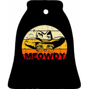 Meowdy Ceramic Bell Ornament