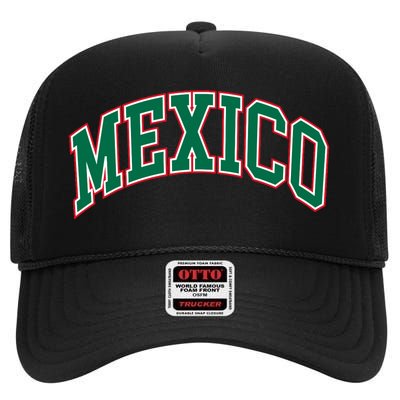 Mexico High Crown Mesh Back Trucker Hat