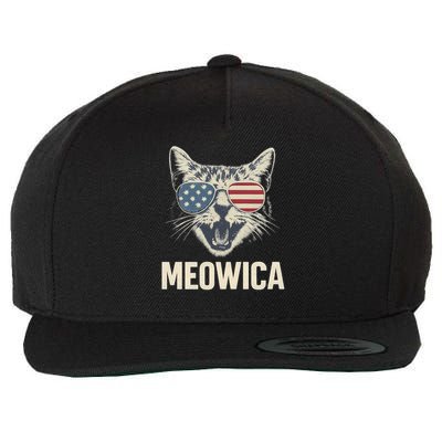 Meowica Wool Snapback Cap