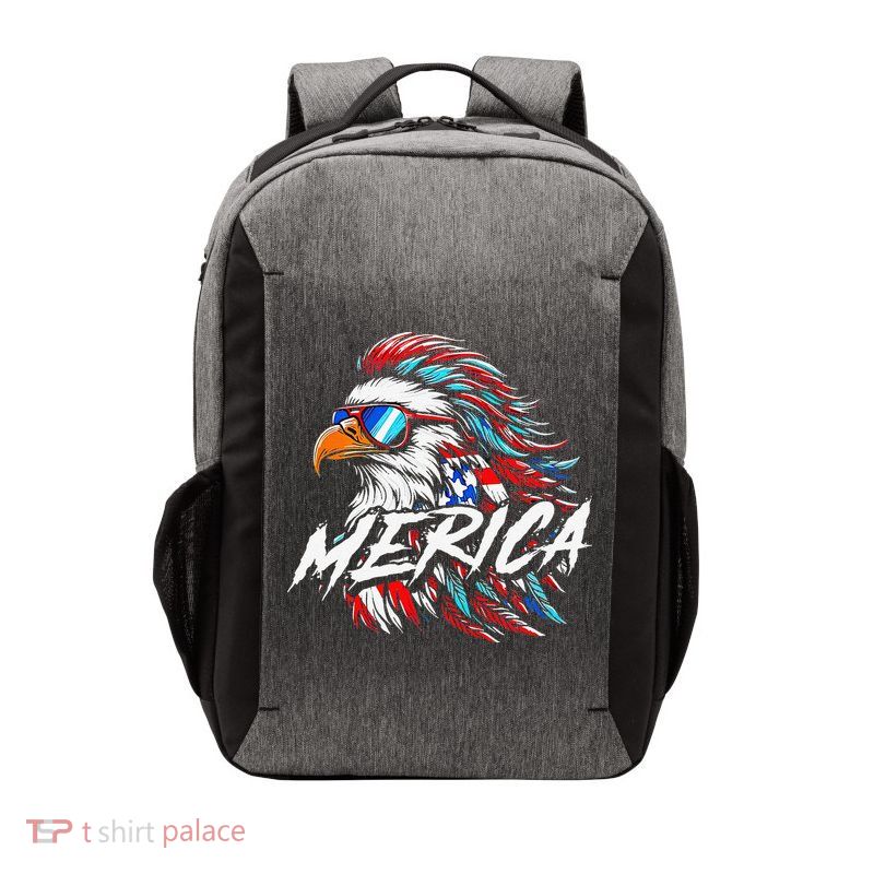 Merica Mullet Eagle Funny 4th Of July Vector Backpack