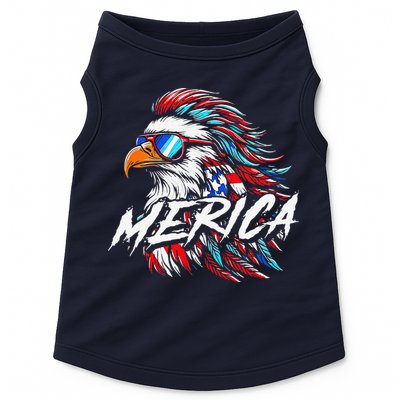 Merica Mullet Eagle Funny 4th Of July Doggie Tank