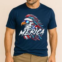 Merica Mullet Eagle Funny 4th Of July Cooling Performance Crew T-Shirt